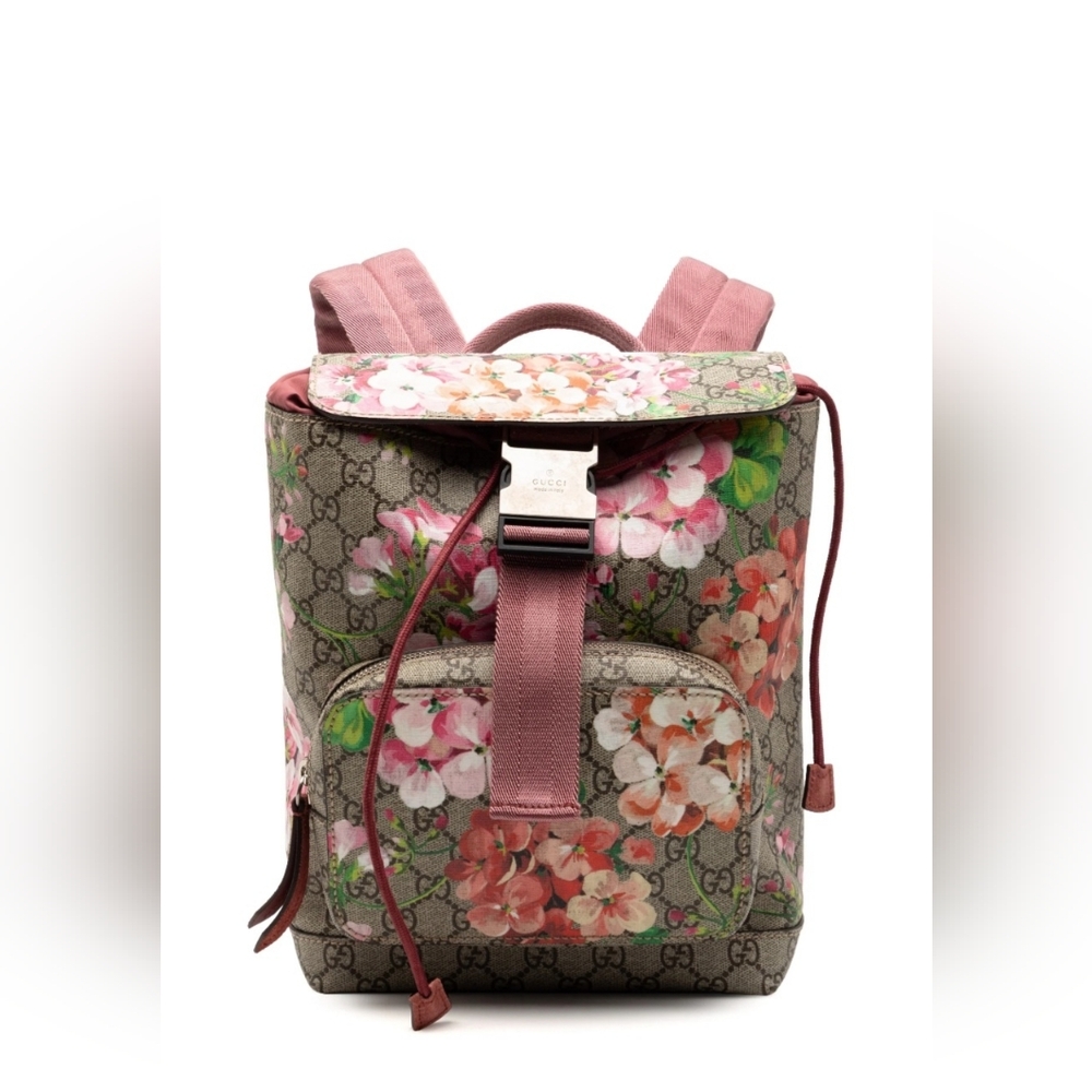 GucciSmall GG Supreme Blooms Single Buckle Backpack